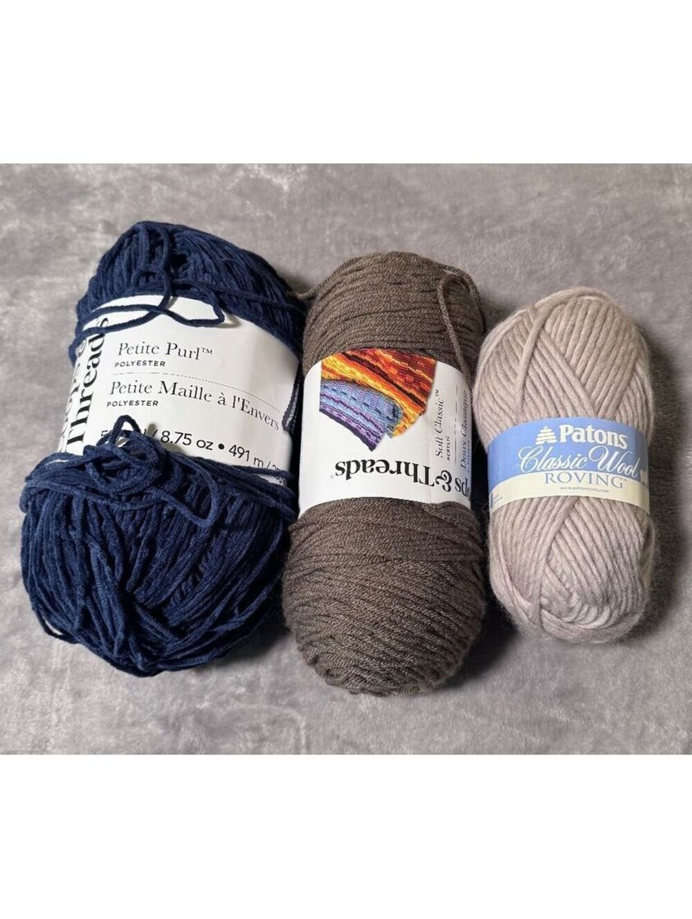 Loops and Threads Patons Wool Lot of 3 - 1lb 4.2oz